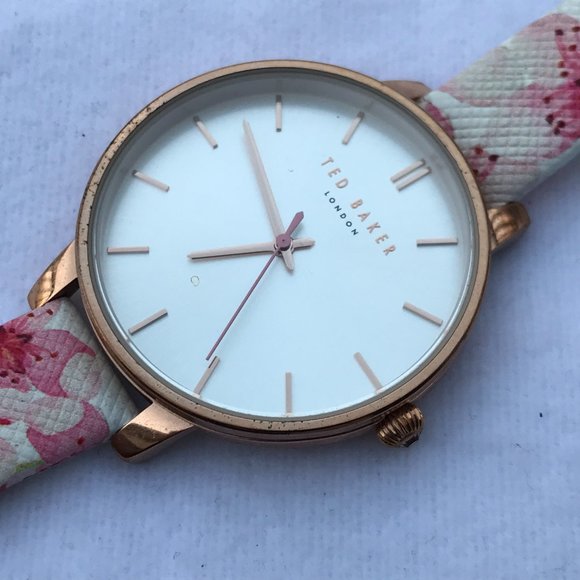 Ted Baker London Watch Leather Floral Band Women W - Picture 2 of 11